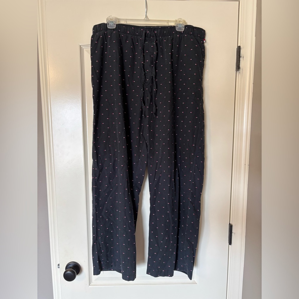 Tommy Hilfiger Black Lounge Pants with Logo prints